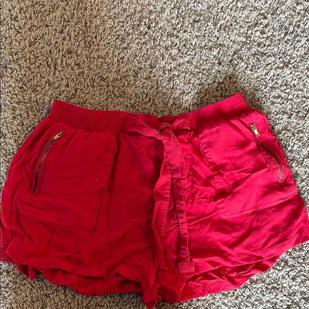 Women's Red Casual Shorts